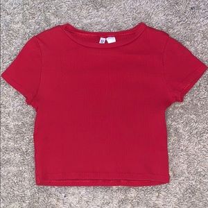 Red Cropped Tee